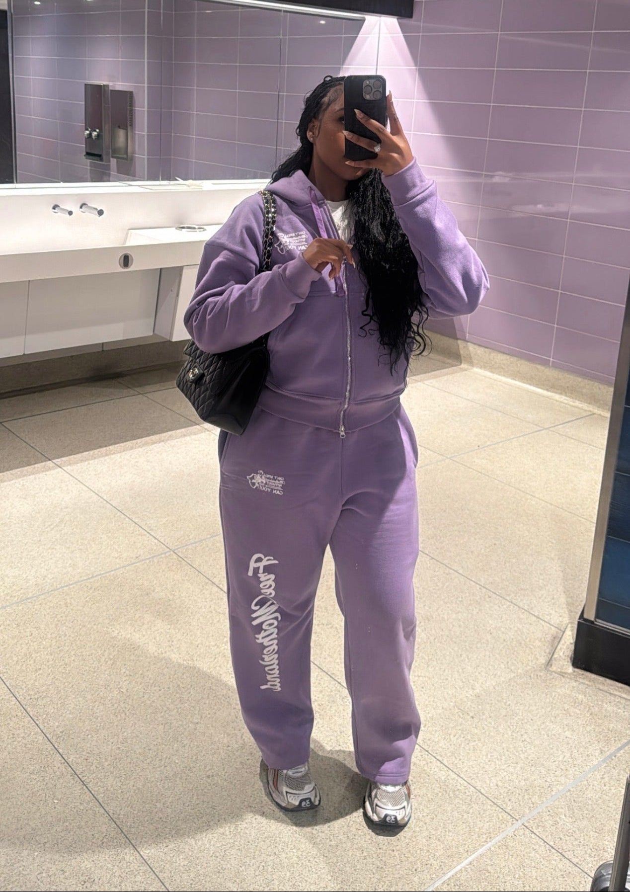 SKY PURPLE ZIP UP SWEATSUIT